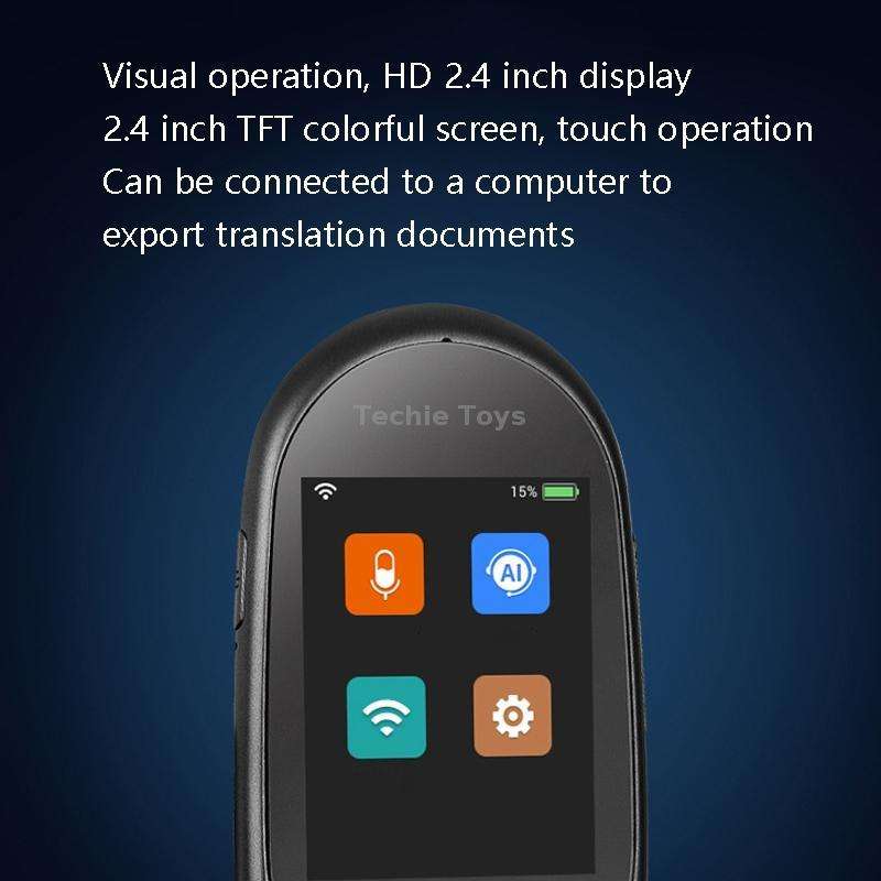 Travel Simultaneous Translator Scanning Recording Intelligent Voice Translator(Black)