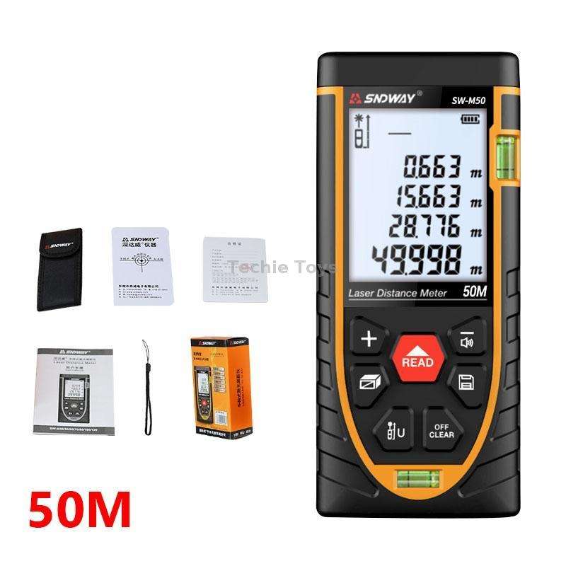 SNDWAY SW-M50 Laser Distance Meter Infrared Measuring Instrument, Distance: 50m