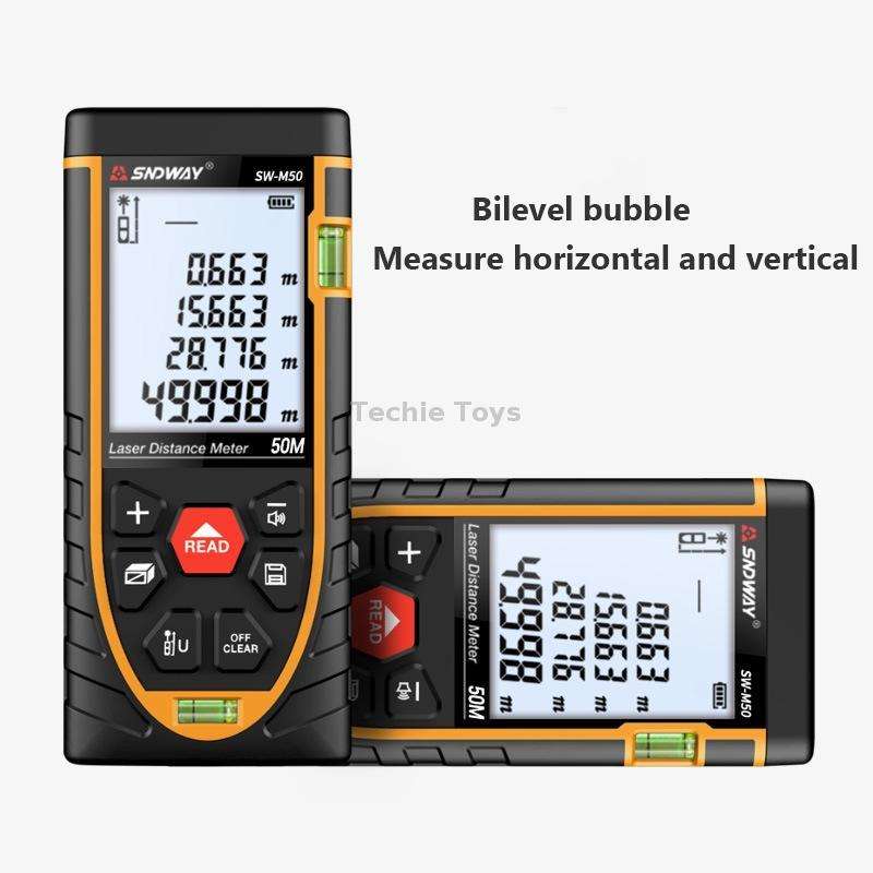 SNDWAY SW-M100 Laser Distance Meter Infrared Measuring Instrument, Distance: 100m