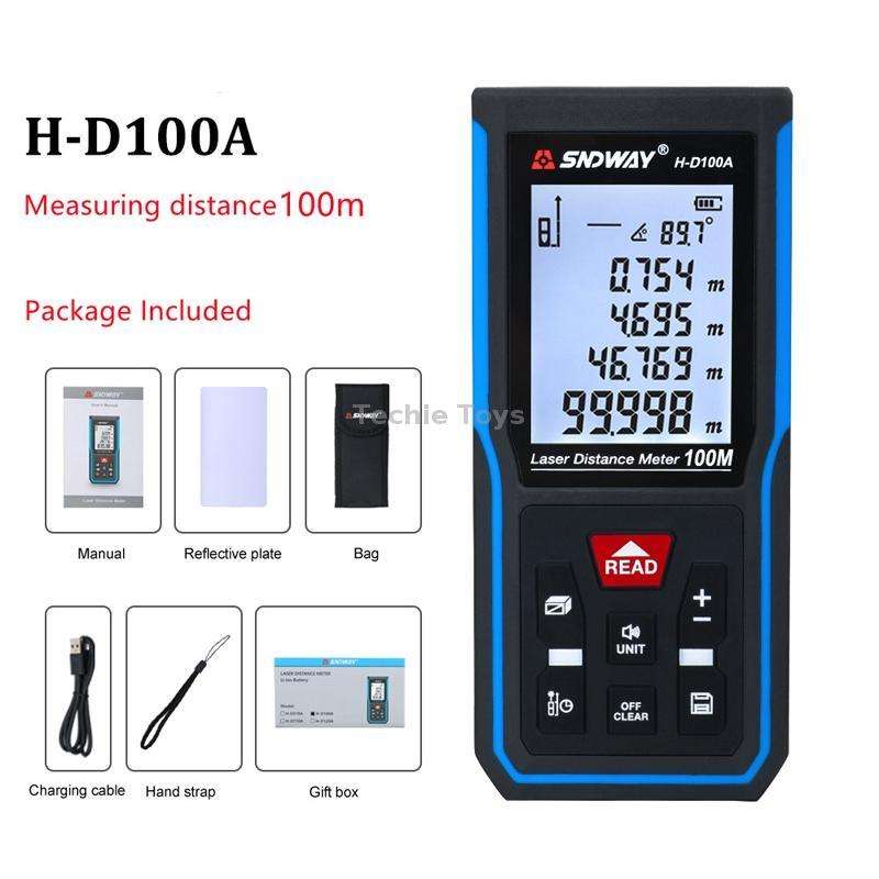 SNDWAY H-D100A Handheld Laser Rangefinder Infrared Measuring Instrument, Distance: 100m