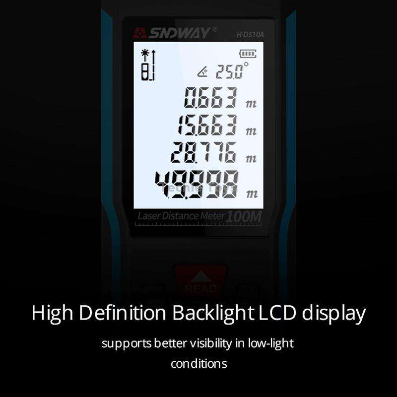 SNDWAY H-D100A Handheld Laser Rangefinder Infrared Measuring Instrument, Distance: 100m