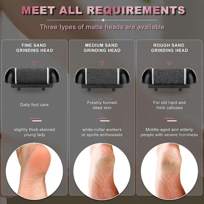 Electric Foot Grinder Digital Display Rechargeable Pedicure Peeling, Color: White