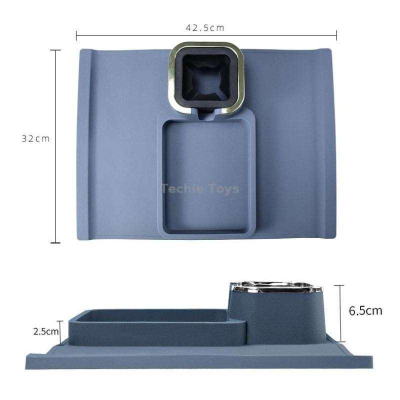 Sofa Armrest Car Seat Armrest Silicone Coaster Heat Insulation Anti-scalding Cup Holder(Black)