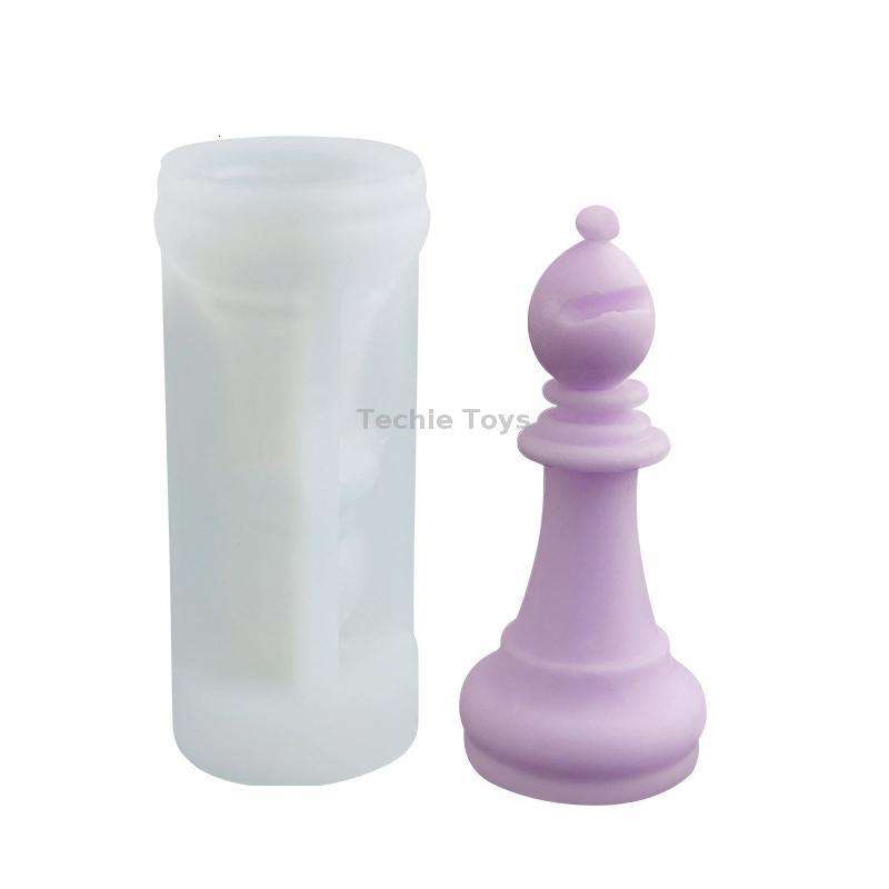 2 PCS Chess Aromatherapy Candle Silicone Mold Crystal Epoxy Mold, Specification: Bishop LZ-19