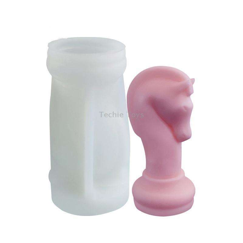 2 PCS Chess Aromatherapy Candle Silicone Mold Crystal Epoxy Mold, Specification: Knight LZ-20