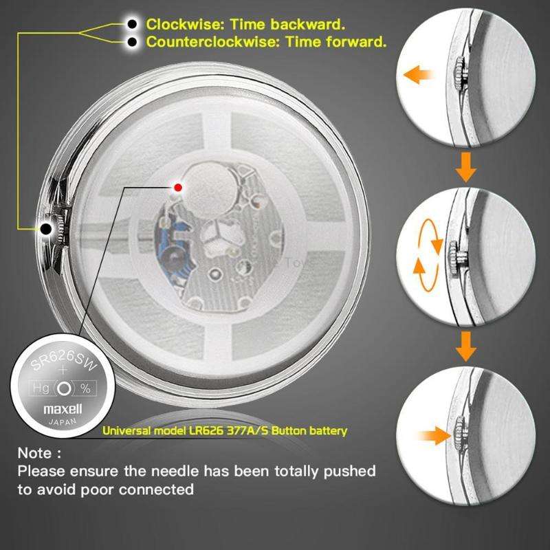 Aluminum Alloy Plating Motorcycle Handlebar Clock(Black Shell Black Background)