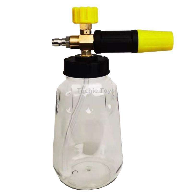 High Pressure Cleaning Machine 1/4 Quick Plug-In Joint Transparent Foam PA Pot(Foam Pot+Joint)