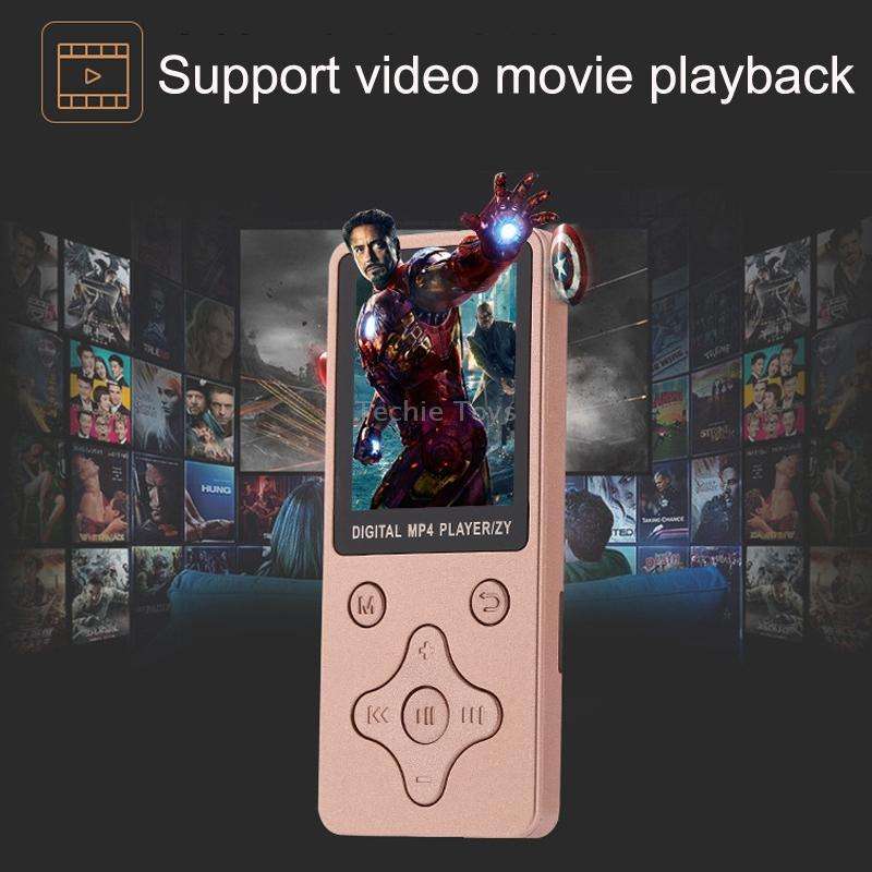T68 Card Lossless Sound Quality Ultra-thin HD Video MP4 Player(Black)