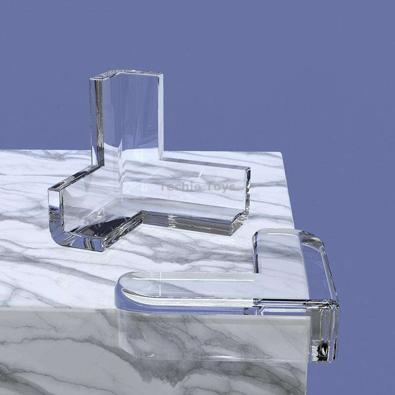 10 PCS T-type Acrylic Transparent Table Corner Crash Pad