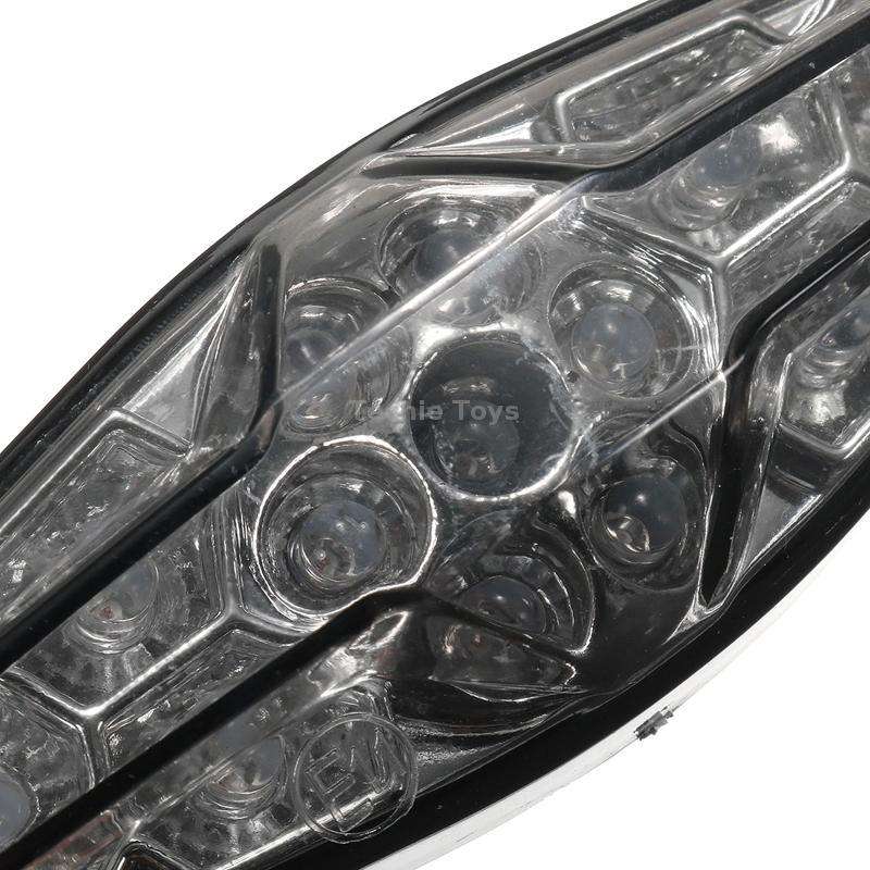 Motorcycle 15LED Brake Light Tail Light Decoration Lamp(White Shell)