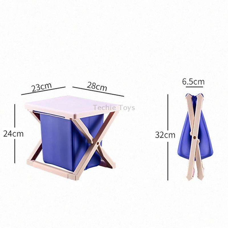 Multipurpose Portable Folding Toilet with Cover Outdoor Travel Emergency Toilet(Pink)