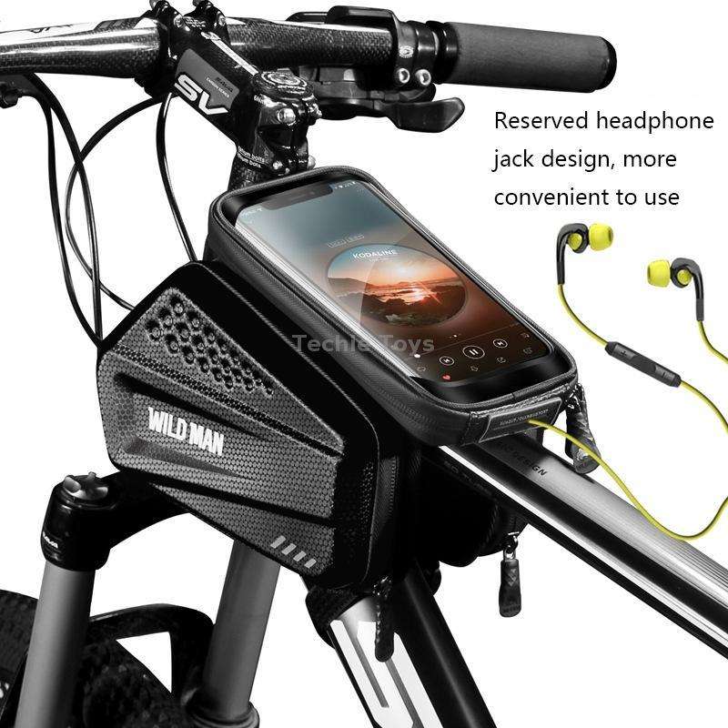 WILD MAN ES6 1.2L Multifunctional Bicycle Front Beam Bag(Black)
