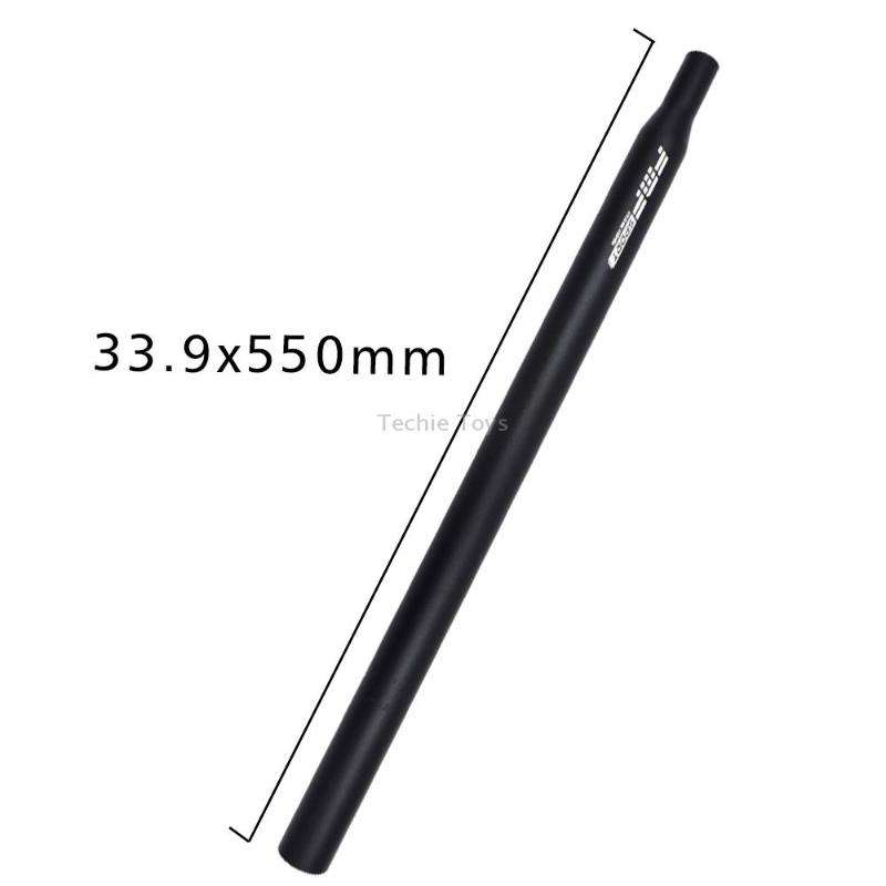 FMFXTR Aluminum Alloy Mountain Bike Extended Seat Post, Specification: 33.9x550mm (Black)