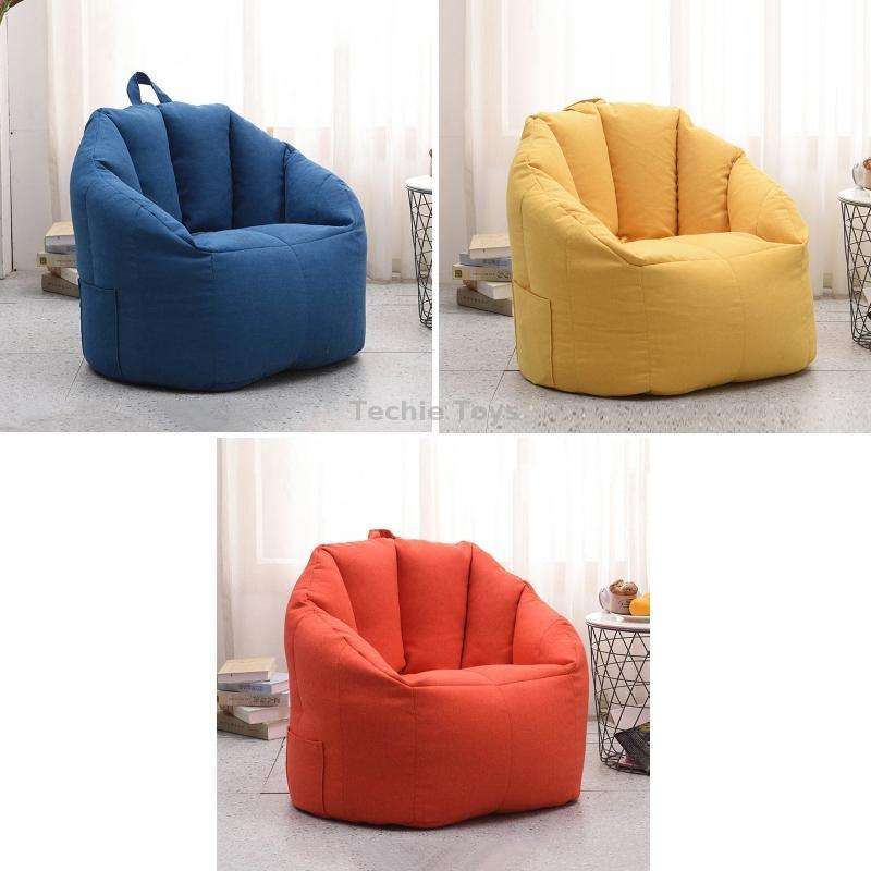 Cotton Lazy Sofa Removable And Washable Cloth Cover(Lemon Yellow)