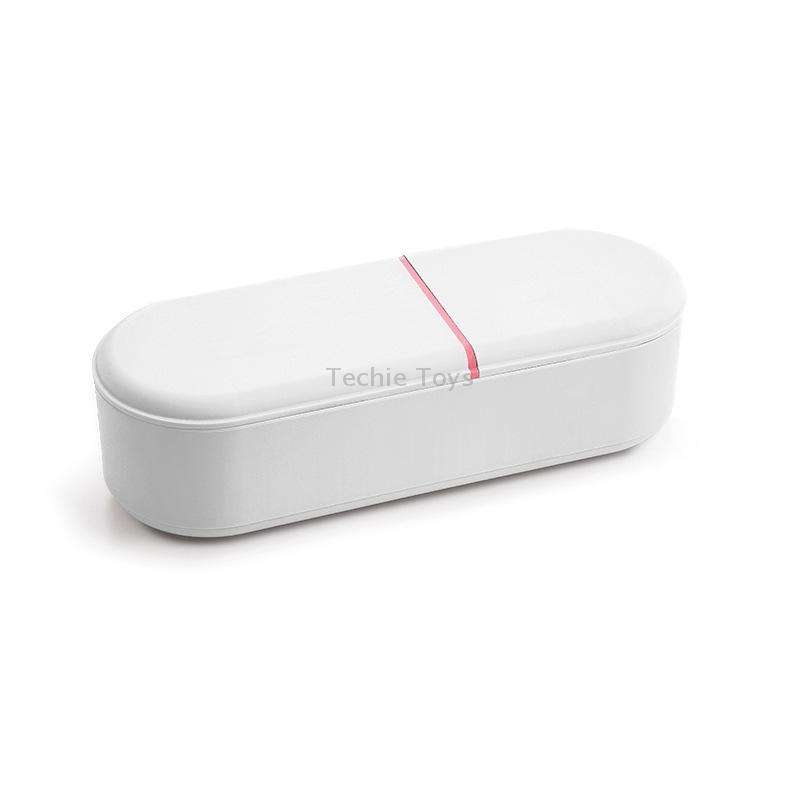 Household Battery Storage Box Data Cable Charger Storage Organizer Box, Color: Gray White Double Lay