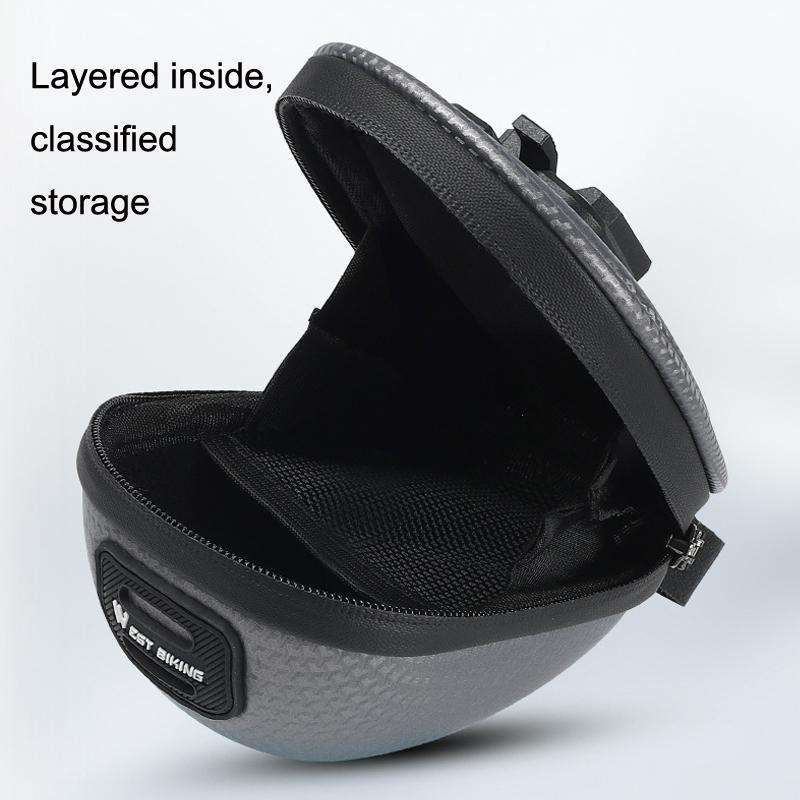WEST BIKING Bicycle Mini Hardshell Tail Bag Saddle Bag(Black)