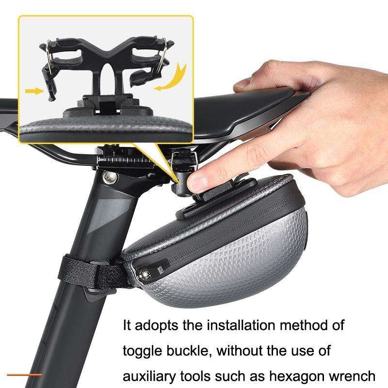 WEST BIKING Bicycle Mini Hardshell Tail Bag Saddle Bag(Black)
