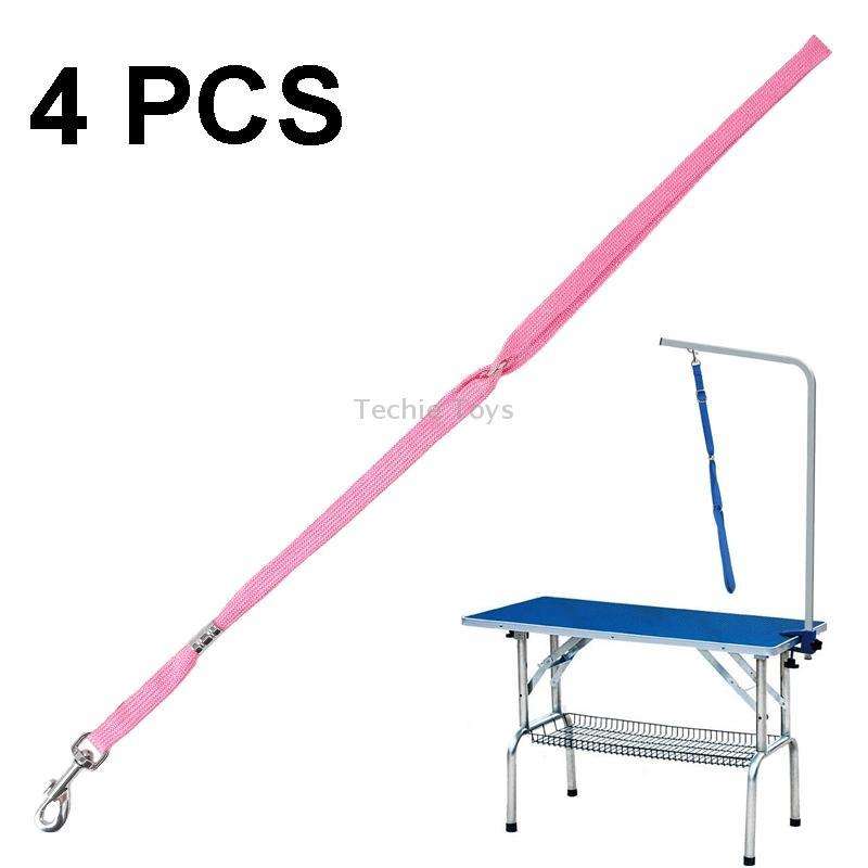 4 PCS Pet Bath and Grooming Table Fixed Rope Dog Traction Rope, Color: Pink
