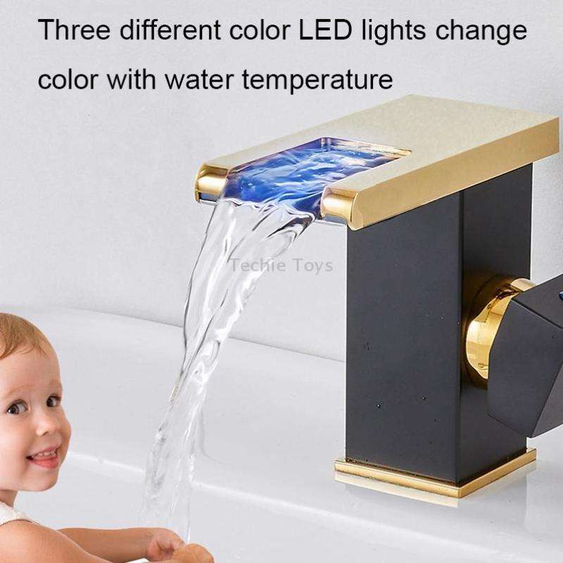 Smart Color-changing Temperature Recognition Faucet, Specification: C Style