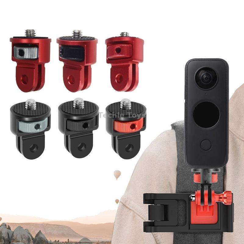 1/4 Inch Screw Converter Tripod Adapter for Sport Camera(Red Titanium)