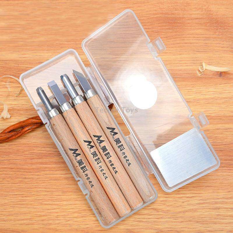 4 PCS/Set MYTEC Multifunctional Woodworking Rubber Stamp Carving Tool Knife