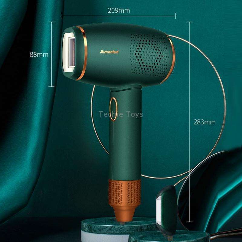 Aimanfun Home IPL Laser Photon Rejuvenation Hair Removal Instrument, Plug: EU Plug(Ivory)