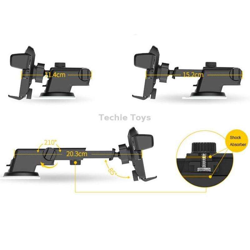 Multifunctional Telescopic Car Phone Holder(Gold)