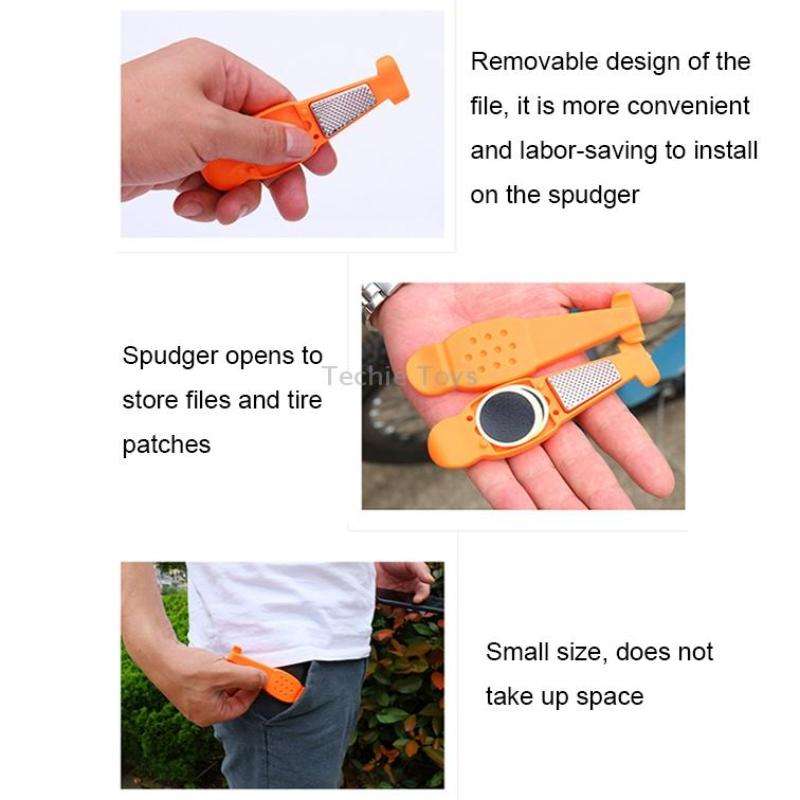 Multifunctional Bicycle Tire Changing Tool, Color: Red