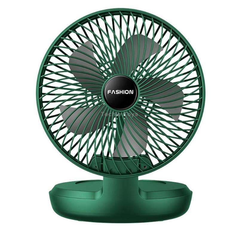 Folding Office Desktop Household Portable Small Fan, Size: 8 inch(Green USB Direct Plug)
