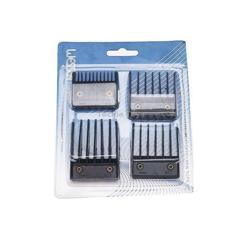 4 In 1 Hair Clipper Limit Comb Barber Tool Accessories(Black)