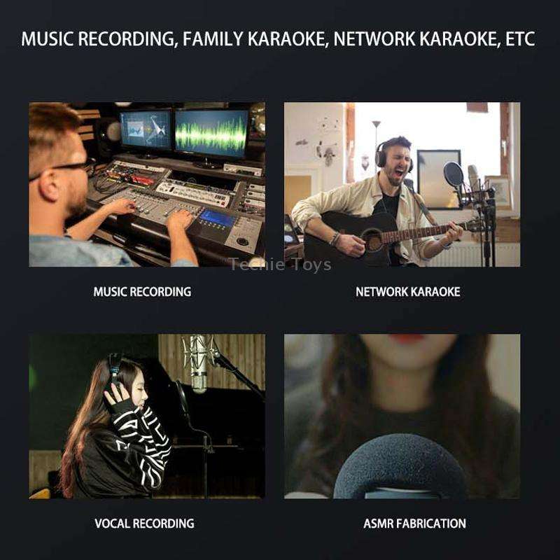TEYUN Q-12 Computer Recording Sound Card USB Drive-free Recording Arranger(Black)