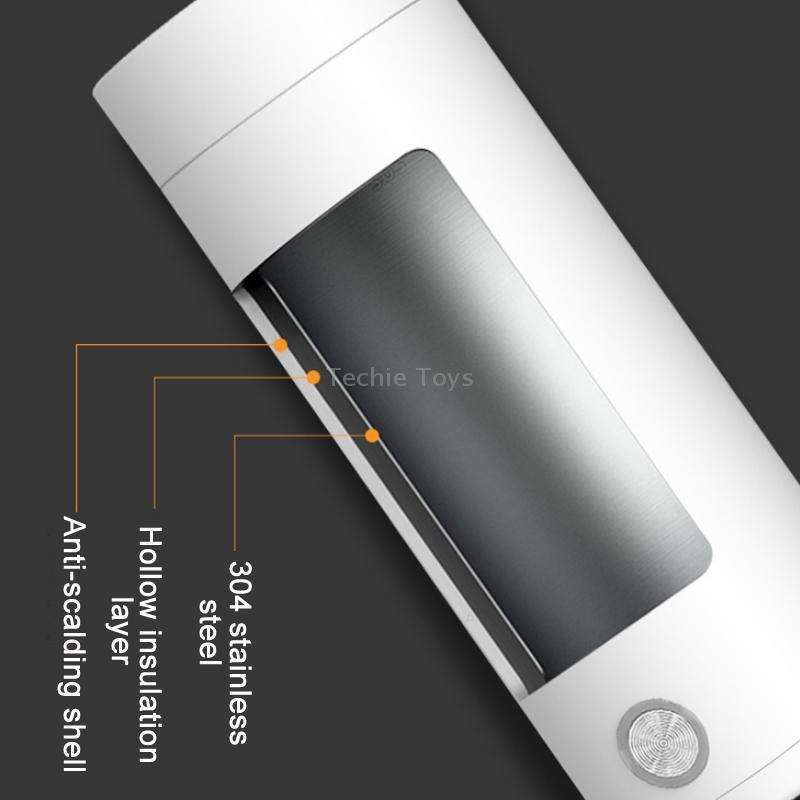 UGASUN Travel Portable Mini Electric Heated Water Cup, Color: US Plug (White)