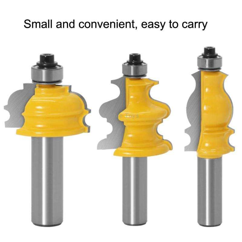 10 PCS / Set 1/2 Handle Woodworking Engraving Machine Trimmer Cutting Tool With Wooden Box