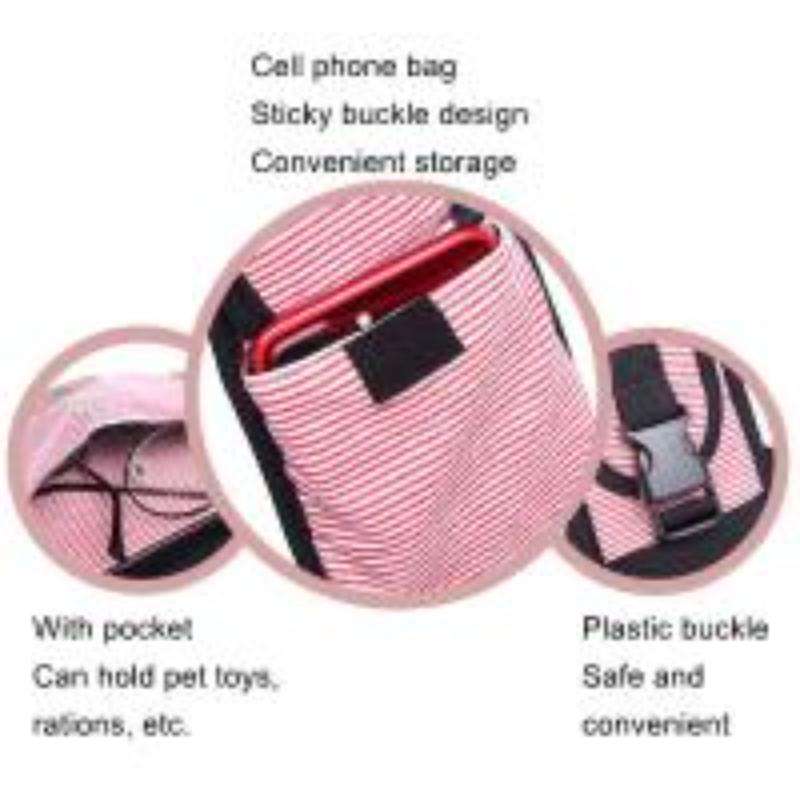 LOVOYAGER Diagonal Pet Backpack Small Dog And Cat Travel Bag, Style: Summer Mesh Red