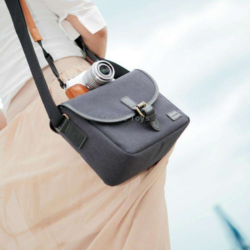 Casual SLR Camera Canvas Crossbody Bag(Khaki)