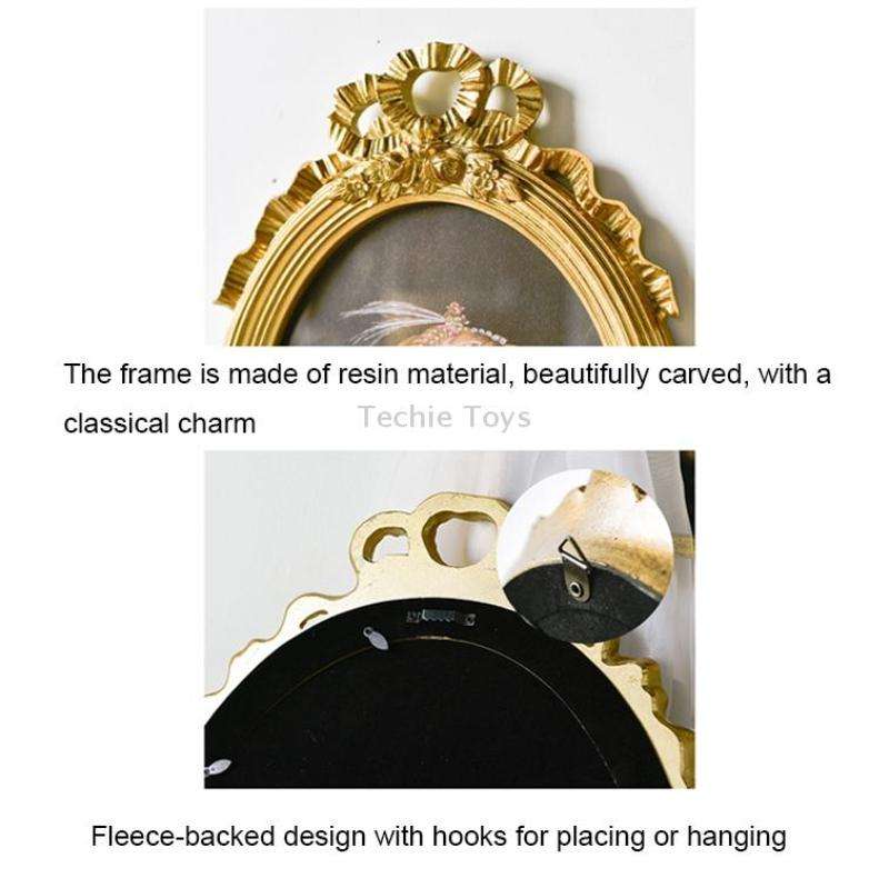Retro Imitation Wood Home Decor Photo Frames, Spec: Arched-7 inches