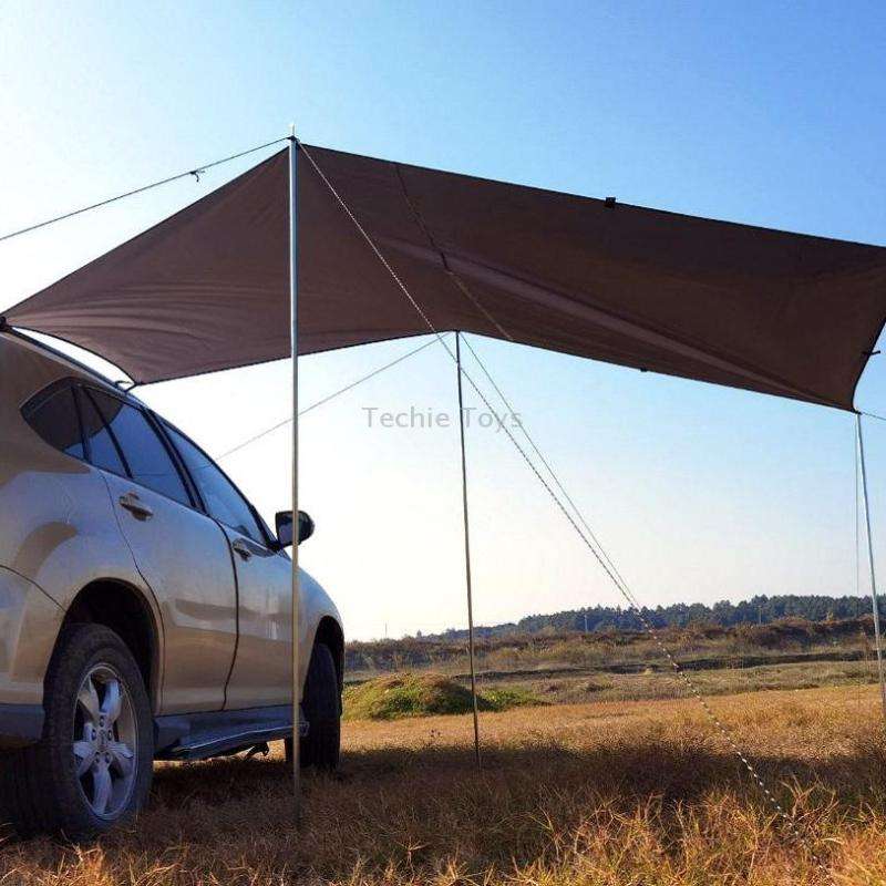 Outdoor Picnic Camping Tent On The Side Of The Car Rain-proof Sun Canopy 200x440cm(Green)