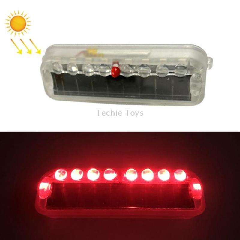 LED Solar Decorative Night Vibration Lighting Warning strobe Lamp(Red)