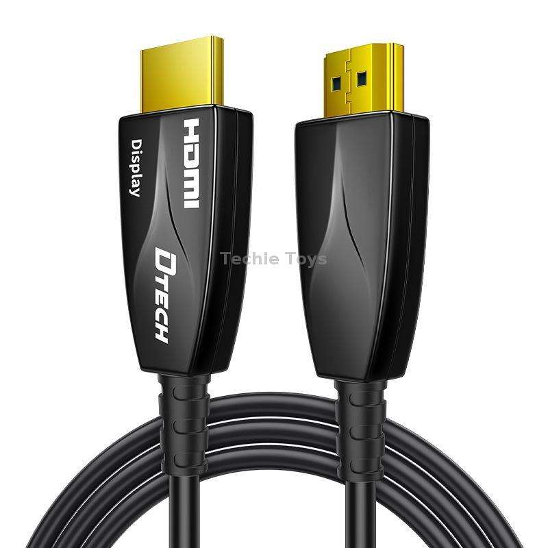 DTECH HDMI 2.0 Version Fiber Optical Line 4K 60Hz Large Screen TV Engineering Wiring, Length: 25m