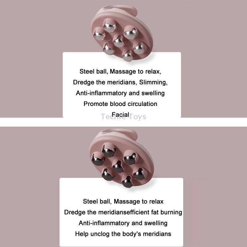 Calf Muscle Relaxation Abdominal Ball Meridian Massager, Color: Green Magnetic Ball OPP