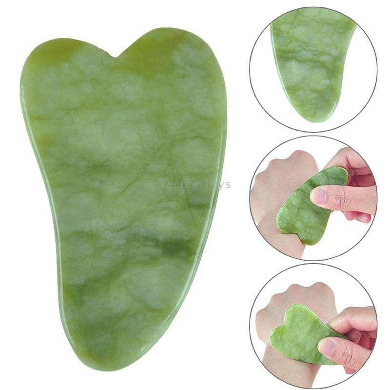 7PCS/Set Facial Tendon Stick Facial Scraping Board Meridian Acupuncture Pen, Shape: Amber