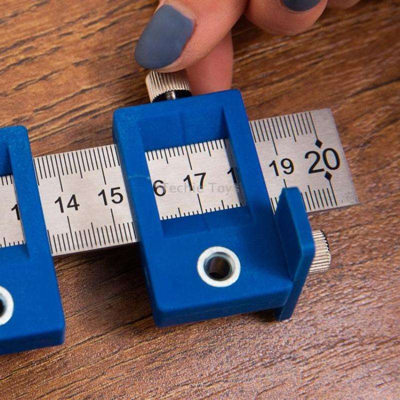 Woodworking Aid Tool Handle Punch Locator Cabinet Door Hole Opener Black HD Set