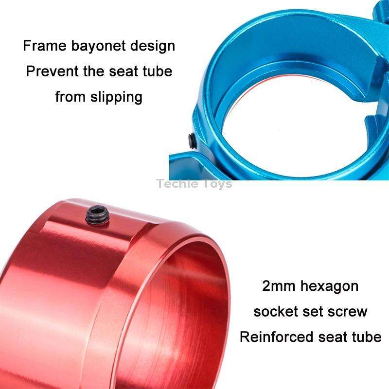 ZTTO Folding Bicycle Seatpost Clamp Retrofit Accessories, Color: 39.8mm (Blue)