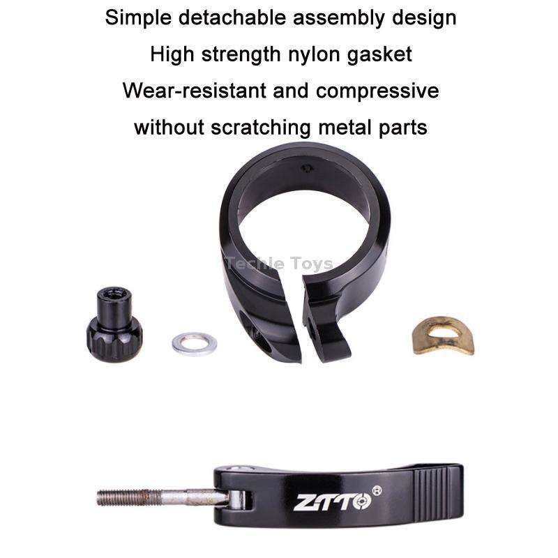ZTTO Folding Bicycle Seatpost Clamp Retrofit Accessories, Color: 39.8mm (Blue)