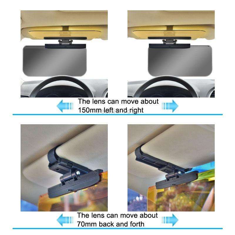 SHUNWEI Car Anti High Beam Visor Night Vision Glasses, Style: Day and Night Use