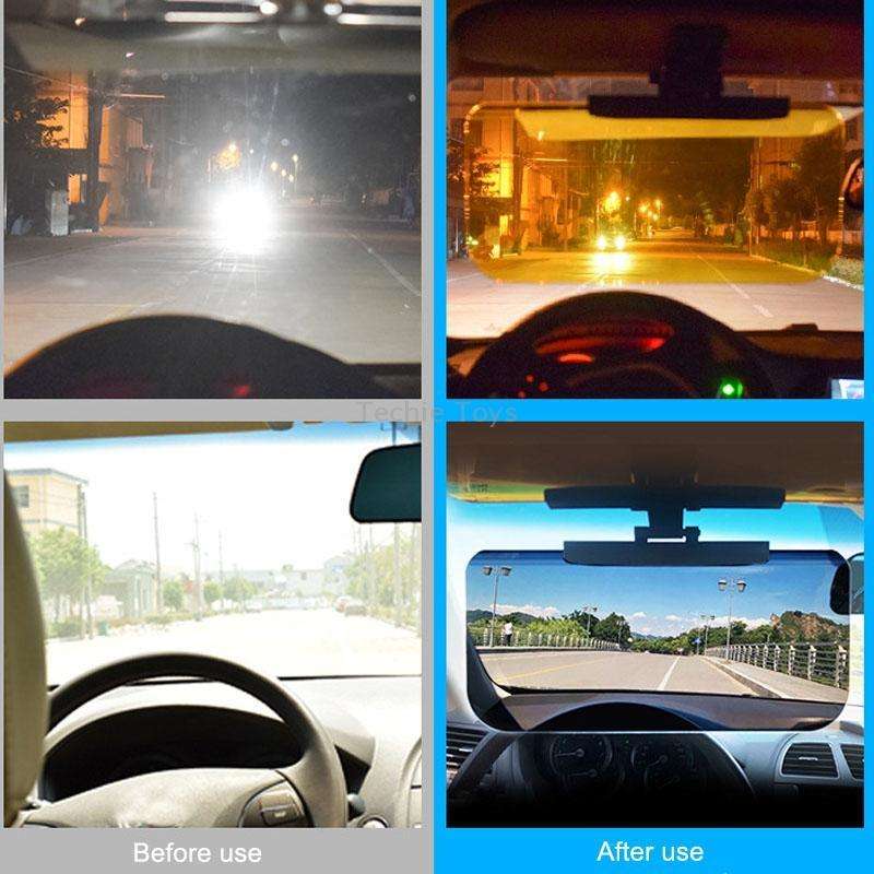 SHUNWEI Car Anti High Beam Visor Night Vision Glasses, Style: Day and Night Use