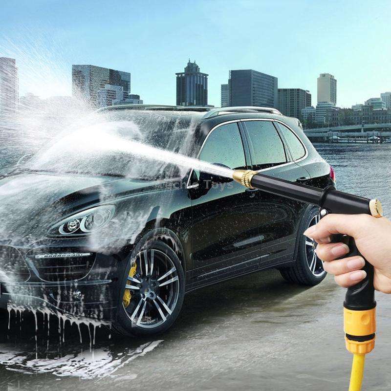 High Pressure Car Wash Hose Telescopic Watering Sprinkler, Style: H2+3 Connector+30m Tube+Foam Pot