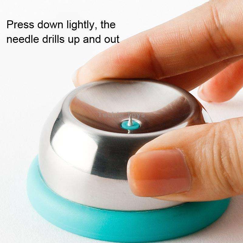 304 Stainless Steel Needle Egg Machine Boiled Egg Puncher Thorn Egg Machine(Black)