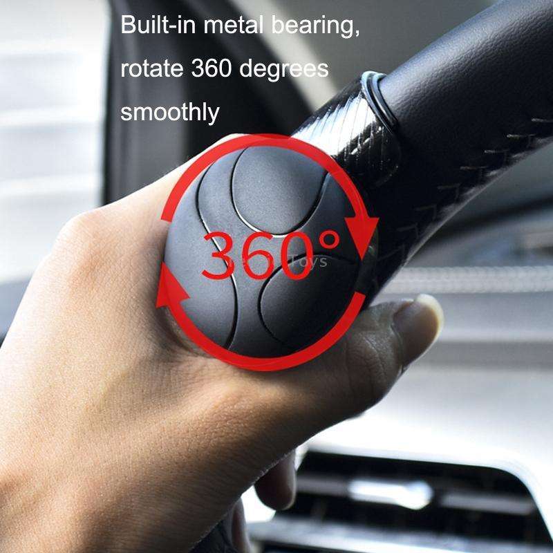 2PCS Automotive Silicone Bearing Steering Wheel Booster(Black)
