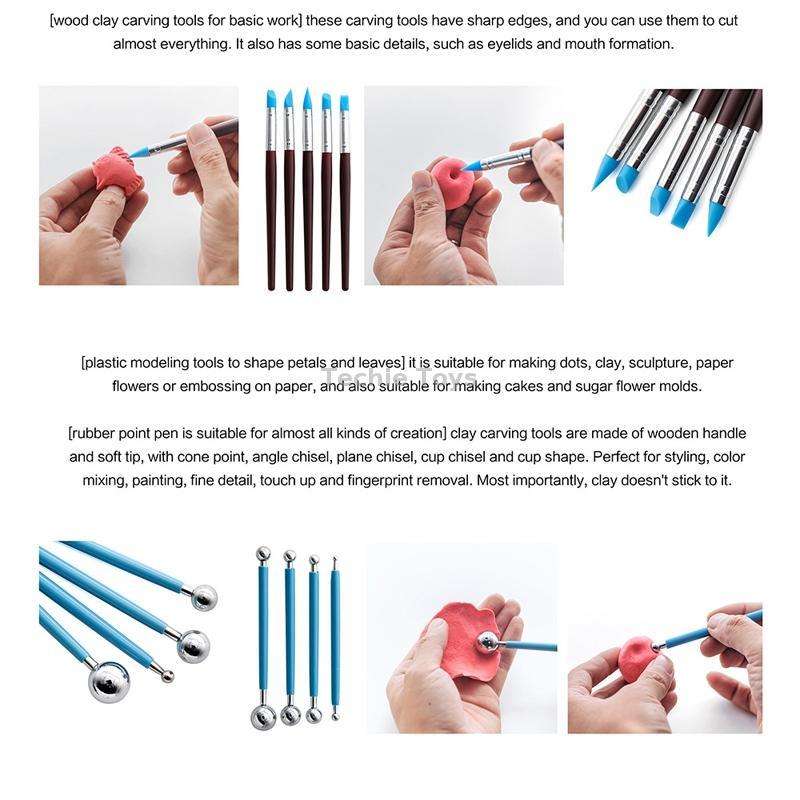 32 In 1 Pottery Tool Set Pottery Clay Stone Carving Knife DIY Clay Combination Tool